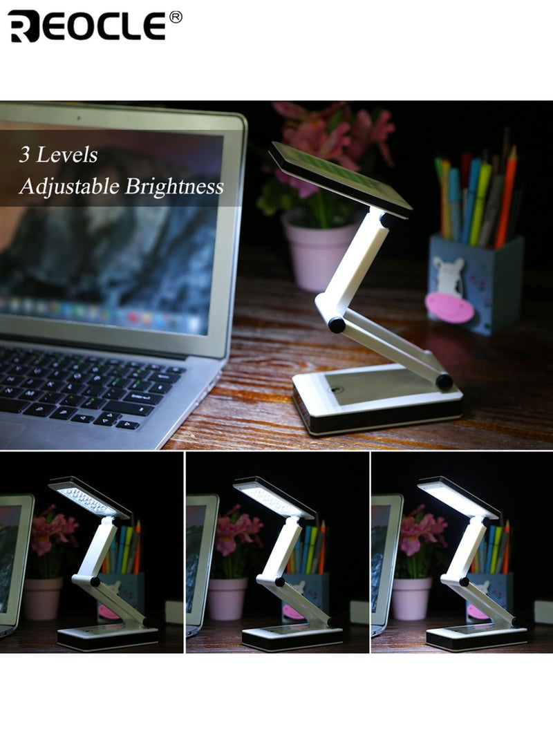 ريوكل مصباح مكتب LED قابل للطي مع حماية للعين شاحن يو إس بي سطوع قابل للتعديل بدرجتين مصباح قراءة محمول مثالي لغرف السكن المكتب المدرسة - Image 4