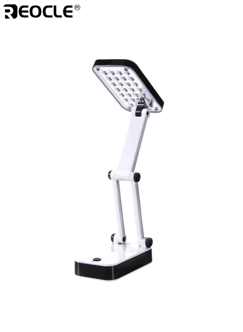 ريوكل مصباح مكتب LED قابل للطي مع حماية للعين شاحن يو إس بي سطوع قابل للتعديل بدرجتين مصباح قراءة محمول مثالي لغرف السكن المكتب المدرسة - Image 1