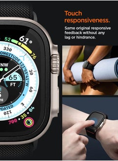 Spigen Glastr Slim Pro for Apple Watch Ultra 2 / Apple Watch Ultra (49mm) Tempered Glass Screen Protector Full Cover with Alloy Frame - Black  - Image 5