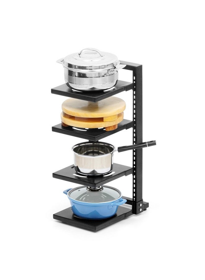 Livzing 4 Tier Hight Adjustable Metal Portable Pot Pan Rack Countertop Organizer Heavy Duty Countertop Floating Shelves Pan Pot Organizer Rack Tiered Shelf Cabinet Pantry Pot Pan Holder - 3 Diy Method - Image 1
