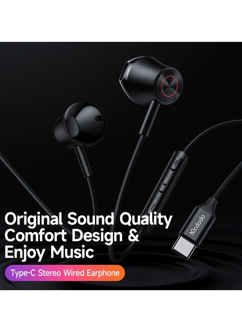 Mcdodo Earphone Micro Star Series Stereo Semi-in-ear Wired for Type-C  - Image 3
