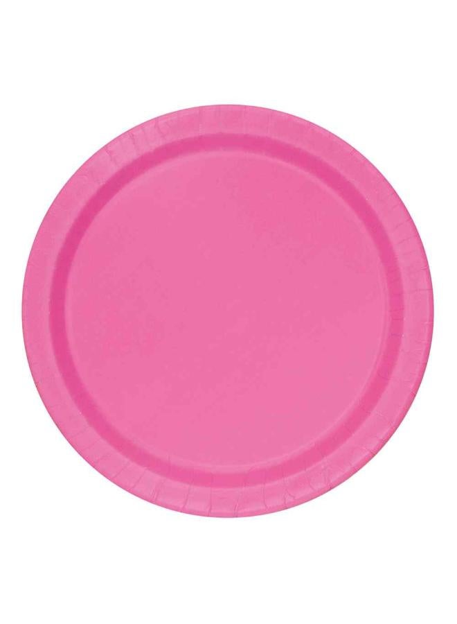 Unique Hot Pink Round Plate 9" - Image 1