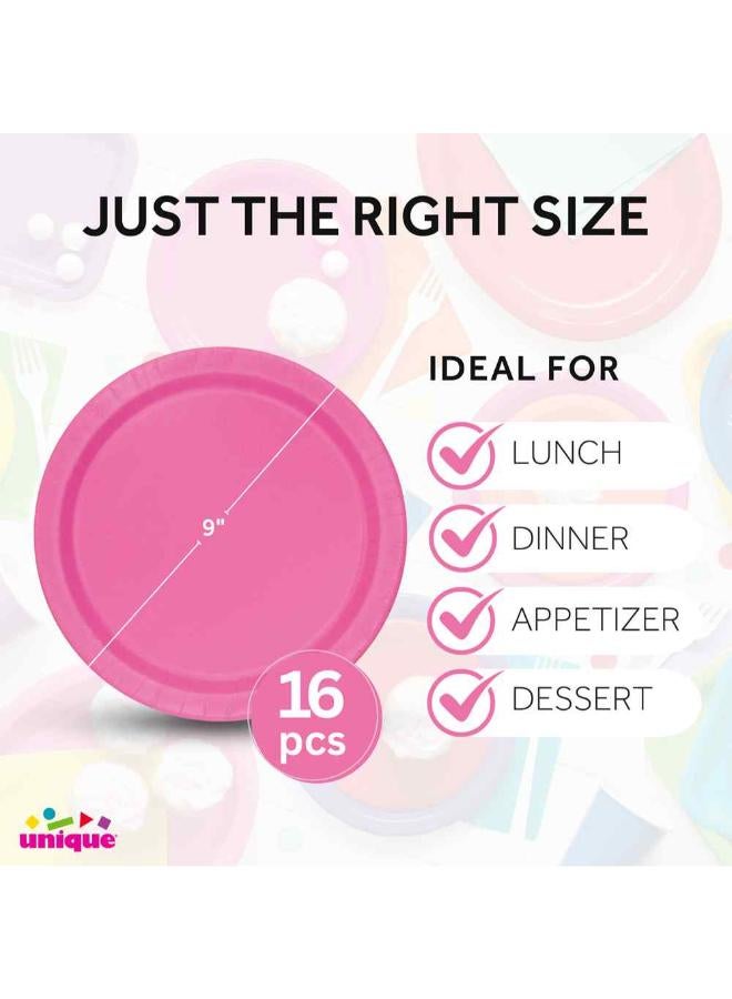 Unique Hot Pink Round Plate 9" - Image 2