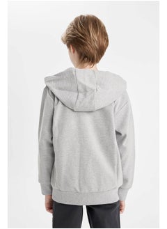 DeFacto Boy Knitted Regular Fit Hooded Long Sleeve Cardigan  - Image 5