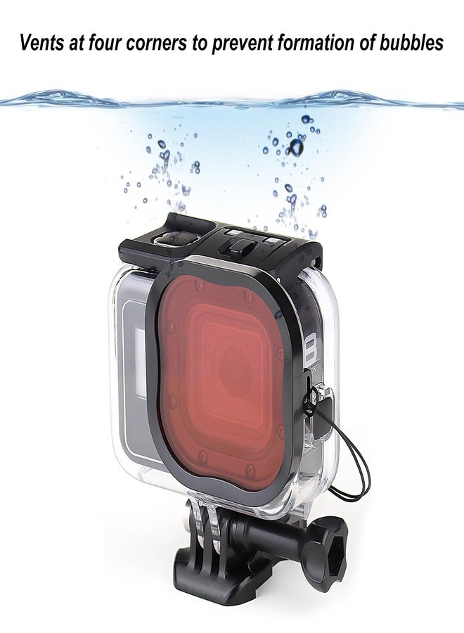 GEPULY 3-Pack Dive Filters for GoPro Hero12 11 10 9 8 Waterproof Housing Case(Red,Light Red,Magenta Filters)-Professional Color Correction in Deep Diving/Scuba Snorkeling/Underwater Photography - Image 3