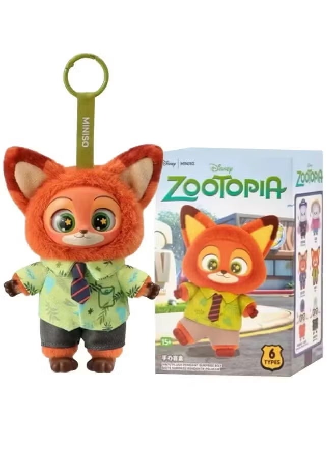 Miniso Zootopia Series Blind Box Disney Vinyl Plush Pendant and Keychain Mystery Blindbox. - Image 1