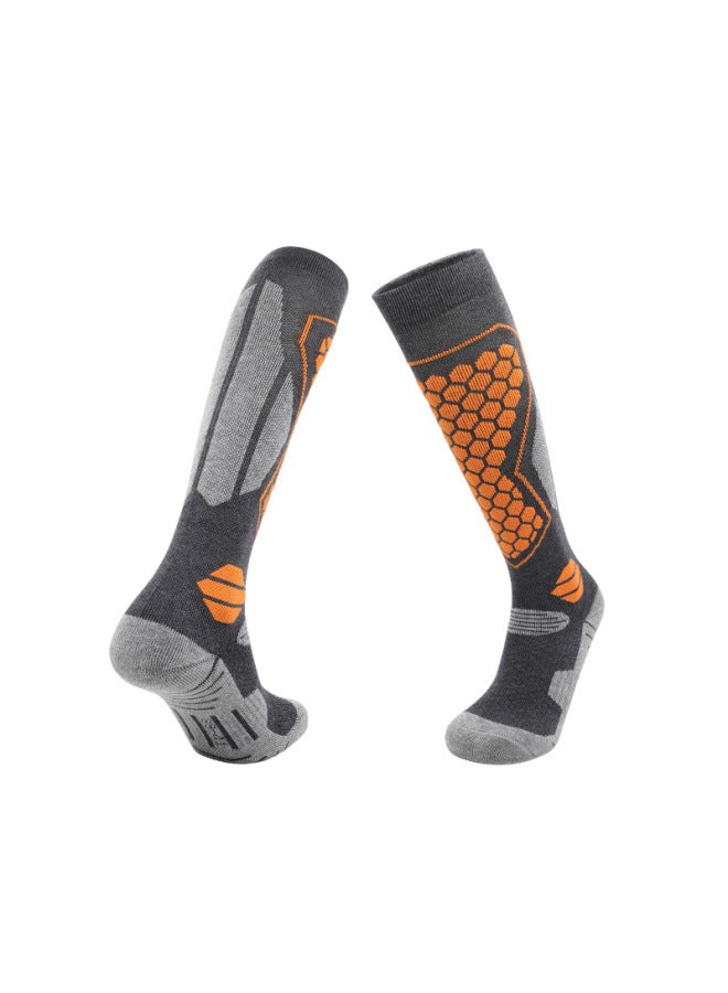 Winter Professional Ski Socks, Thickened Wool Socks, Adult Long Warm Socks, Towel-soled Sports Snow Socks