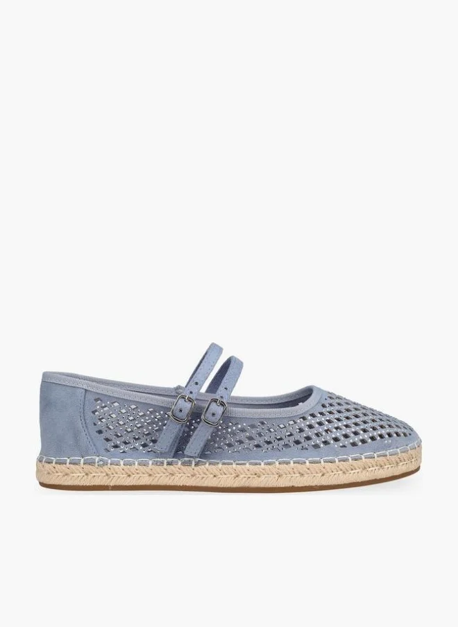 ببرمنة Women Embellished Espadrille Mary Jane Shoes