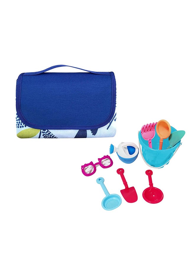 STAR BABiES Pack of 2 Combo Diaper Portable Bag With Beach Bucket Toy - Blue - Image 1