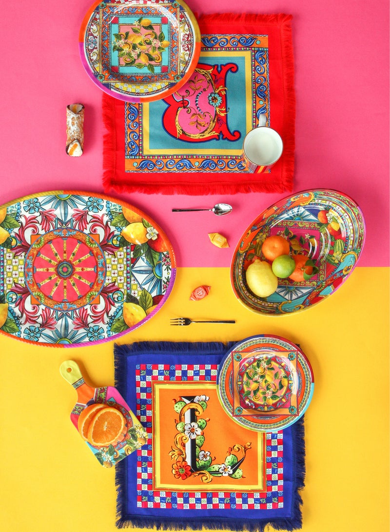 BACI MILANO - PLACEMAT 38X38 - ORTIGIA LETTER U - COTTON - Image 3