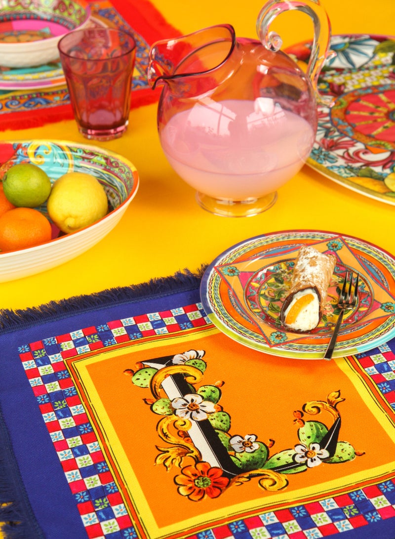 BACI MILANO - PLACEMAT 38X38 - ORTIGIA LETTER U - COTTON - Image 4