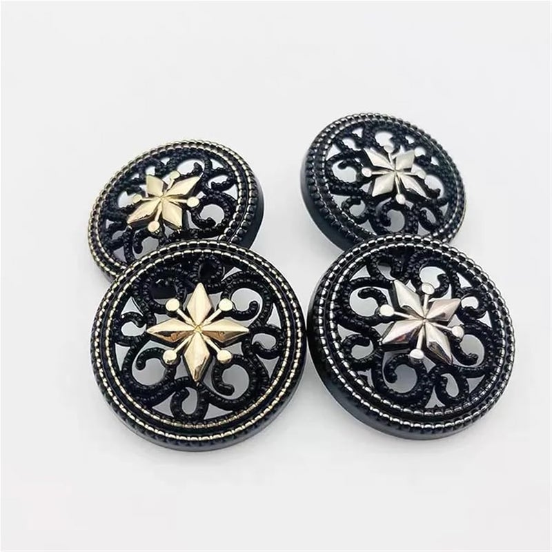 أزرار بدلة معدنية أنيقة مجوفة 40 قطعة، مستديرة لمعاطف وجاكتات، مقاس 25 ملم، اللون 5 130 1 - Image 5