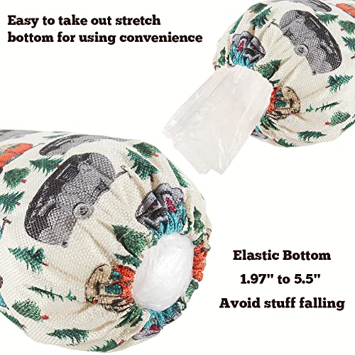 WELLBANEE 2Pcs Camping RV Essentials Plastic Bag Holder, Reusable Hanging Grocery Bags Holder for Camper RV Accessories, Portable Trash Bags Organizer for Camper Must Haves, Picnics, Beach, Hiking - Image 3