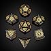 UDIXI Gemstone DND Dice Set 7PCS Obsidian Stone Dice Set DD with Gift Case for Role Playing Game and Tabletop Game - Image 4