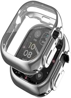 Generic TPU Full Protective Frame Compatible with Apple Watch Series 8 Ultra 49mm (Silver)