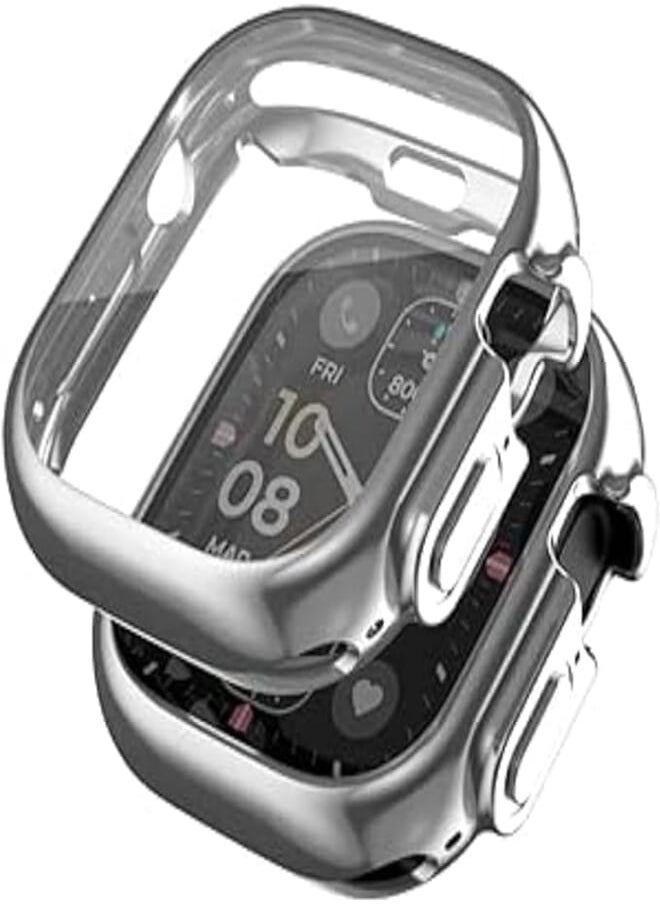 Generic - Generic TPU Full Protective Frame Compatible with Apple Watch Series 8 Ultra 49mm (Silver) - Image 1