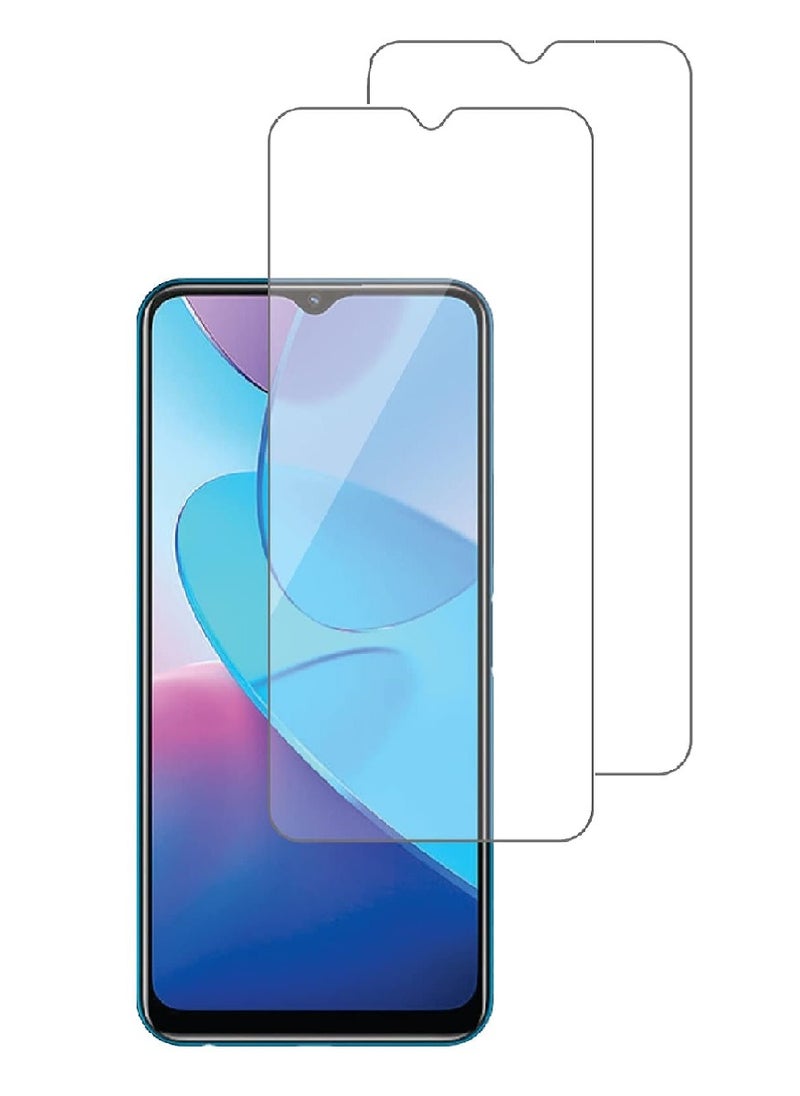 Super 2 Pieces Tempered Glass Screen Protector Clear Designed For vivo Y12a Full Screen Coverage And Bubble Free - Image 1