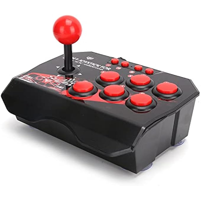 rayihni WIRED ARCADE JOYSTICK GAME ACCESSORY WITH METAL JOYSTICK AND 6 BUTTONS FOR SWITCH PC PS3, MADE WITH COMFORT AND ERGONOMICS - Image 2