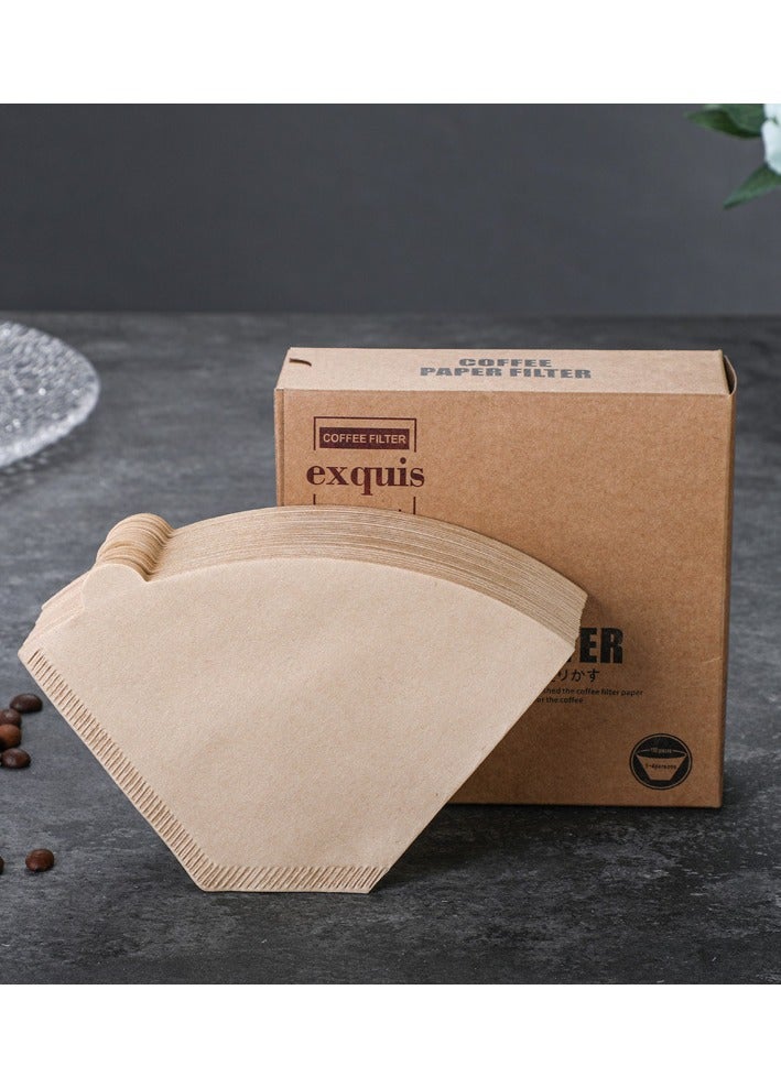 عام 200 قطعة من ورق فلتر القهوة بفلتر المروحة، كيس فلتر مسحوق القهوة المتسرب من أجل 2-4 أشخاص، ورق فلتر القهوة - Image 1