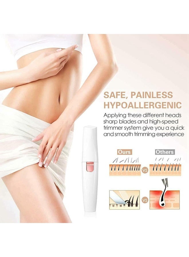 بولوز إزالة شعر الوجه للنساء، الأنف الشعر مقطع القابلة لإعادة الشحن 2-1 الحاجب حلاقة المحمولة الحلاقة الكهربائية آلام إزالة الشعر الجهاز للوجه الأنف الخوخ فوز الجسم اللحية الشفاه الذكنة إزالة الشعر الإناث - Image 3