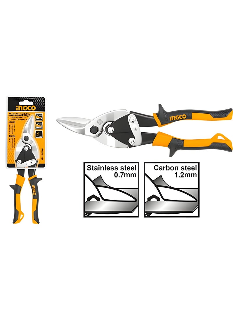 إنجكو مقص صاج احترافي إنجكو HTSN0110L – قص يسار، فولاذ كروم فاناديوم، مقبض مانع للانزلاق، أداة قوية لقص المعادن - Image 3