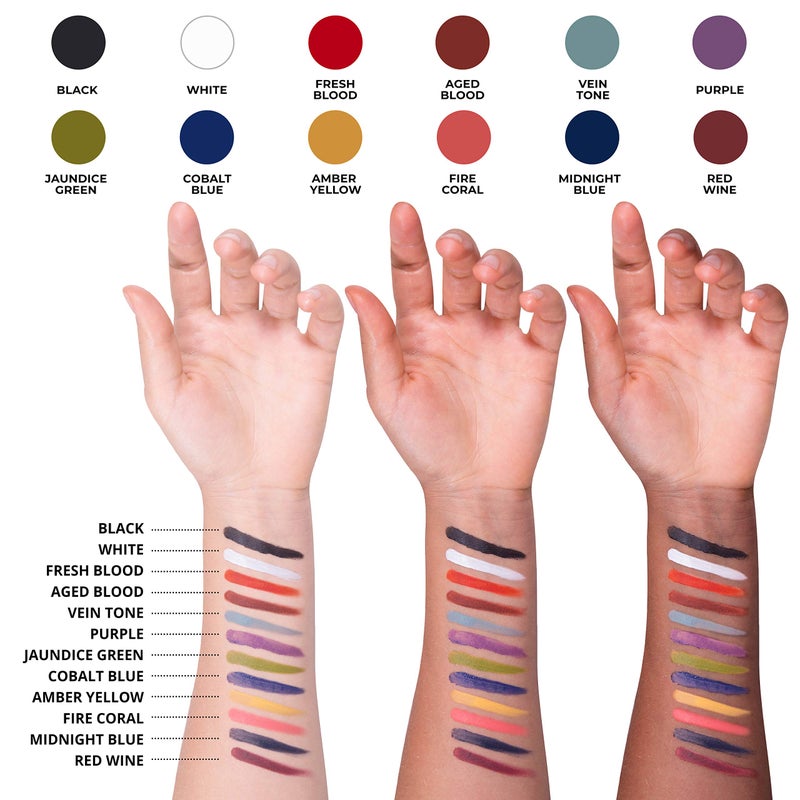Narrative Cosmetics 12-Color Primary FX Cream Palette, Professional Quick Drying Waterproof SFX Makeup for the Stage, Film, Costumes, Cosplay - Image 5