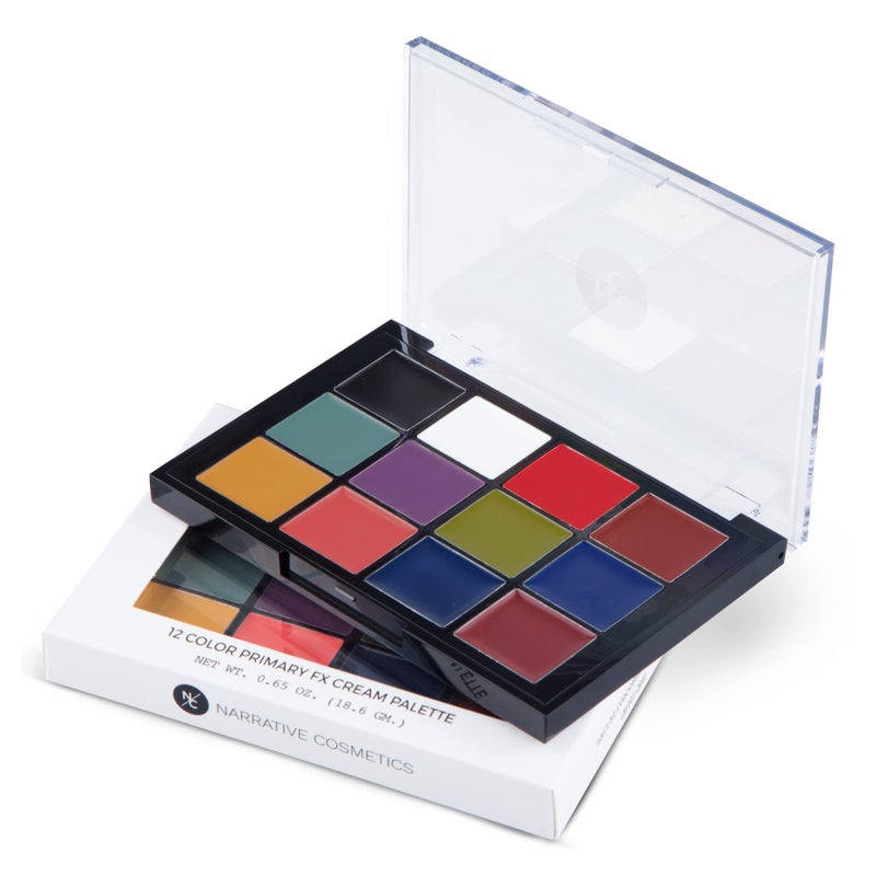 Narrative Cosmetics 12-Color Primary FX Cream Palette, Professional Quick Drying Waterproof SFX Makeup for the Stage, Film, Costumes, Cosplay - Image 1