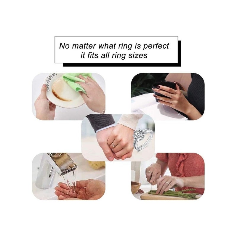ALKAYAN Ring Sizers for Loose Rings, Ring Size Adjuster Spacers or Tightener, Invisible Guards, 4 Sizes Fitter, Resizer Fit Almost Any Rings, Reduces Size by 0. 5-1. 5 - Image 4