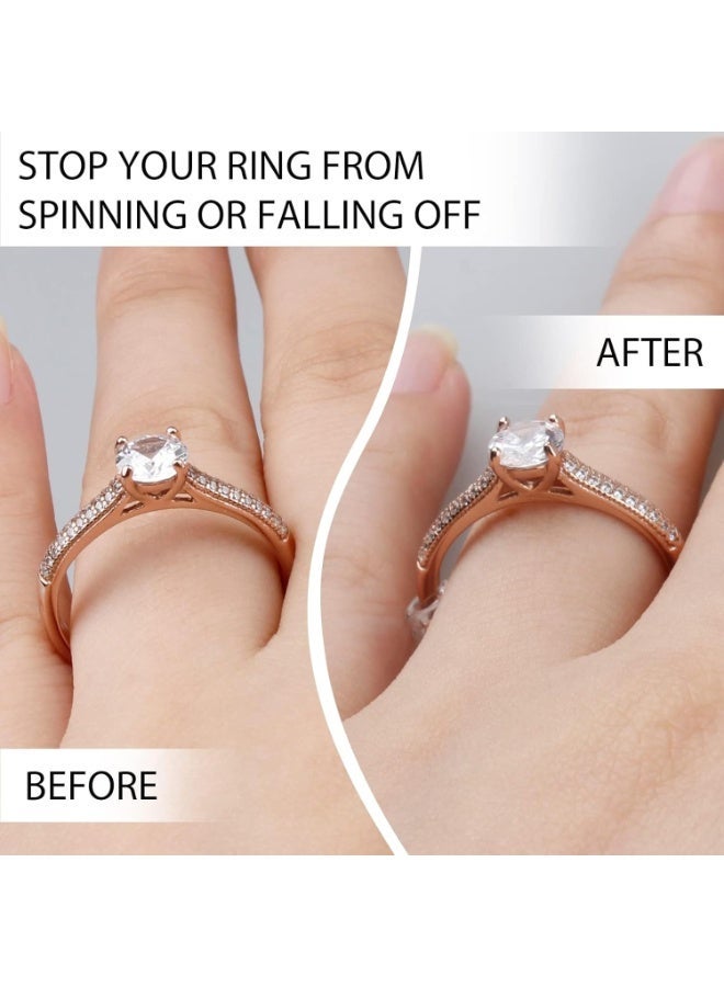 ALKAYAN Ring Sizers for Loose Rings, Ring Size Adjuster Spacers or Tightener, Invisible Guards, 4 Sizes Fitter, Resizer Fit Almost Any Rings, Reduces Size by 0. 5-1. 5 - Image 3