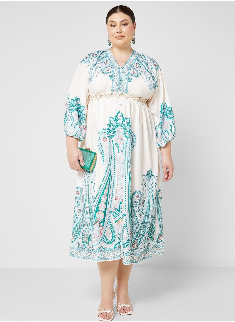 Khizana - Plus size abstract print dress - Image 1