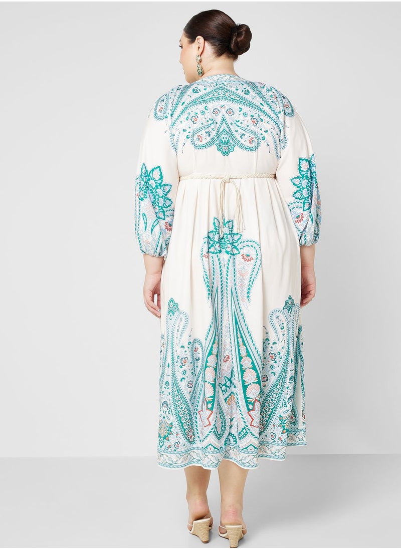 Khizana - Plus size abstract print dress - Image 1
