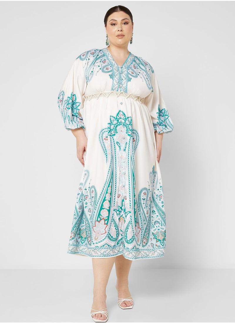Khizana - Plus size abstract print dress - Image 1