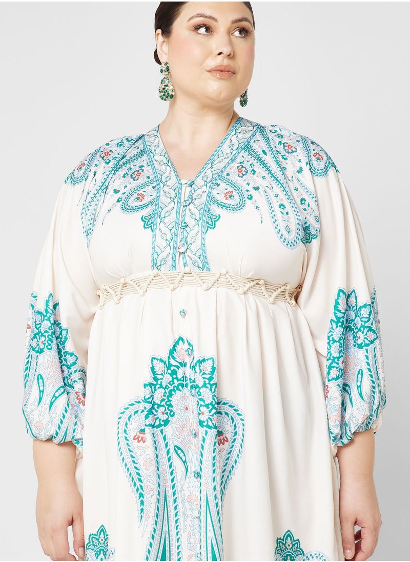 Khizana - Plus size abstract print dress - Image 1