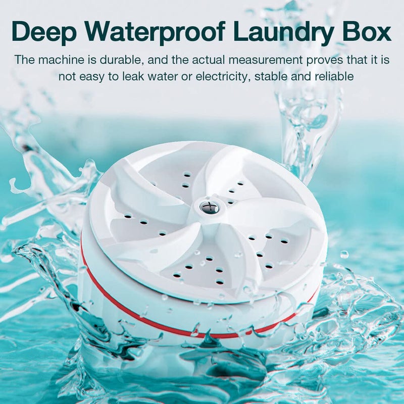AVCXEC Ultrasonic Mini Washing Machine, Portable Mobile Washing Machine with Switch, Multifunctional Ultrasonic Turbine with USB for Motorhomes, Dormitories, Home, Travel, Camping - Image 3