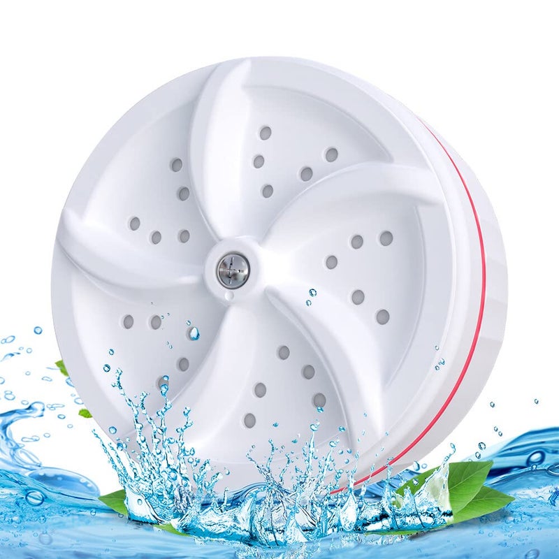 AVCXEC Ultrasonic Mini Washing Machine, Portable Mobile Washing Machine with Switch, Multifunctional Ultrasonic Turbine with USB for Motorhomes, Dormitories, Home, Travel, Camping - Image 1
