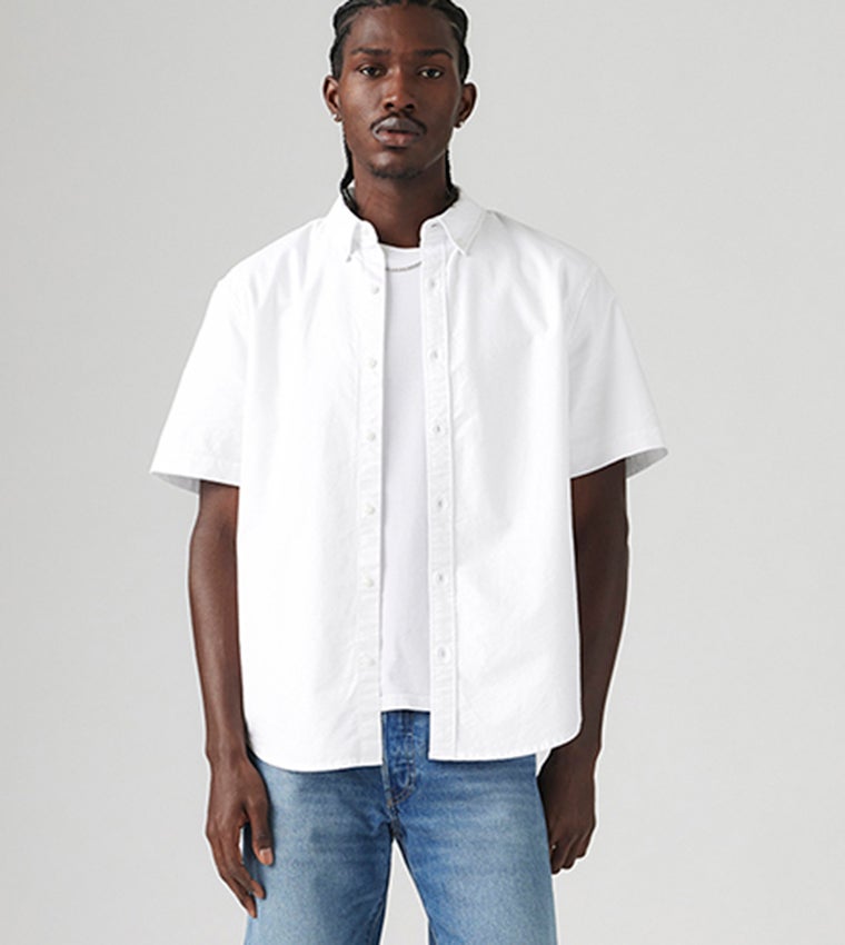 ليفايز قميص بأزرار بأكمام قصيرة أصلي