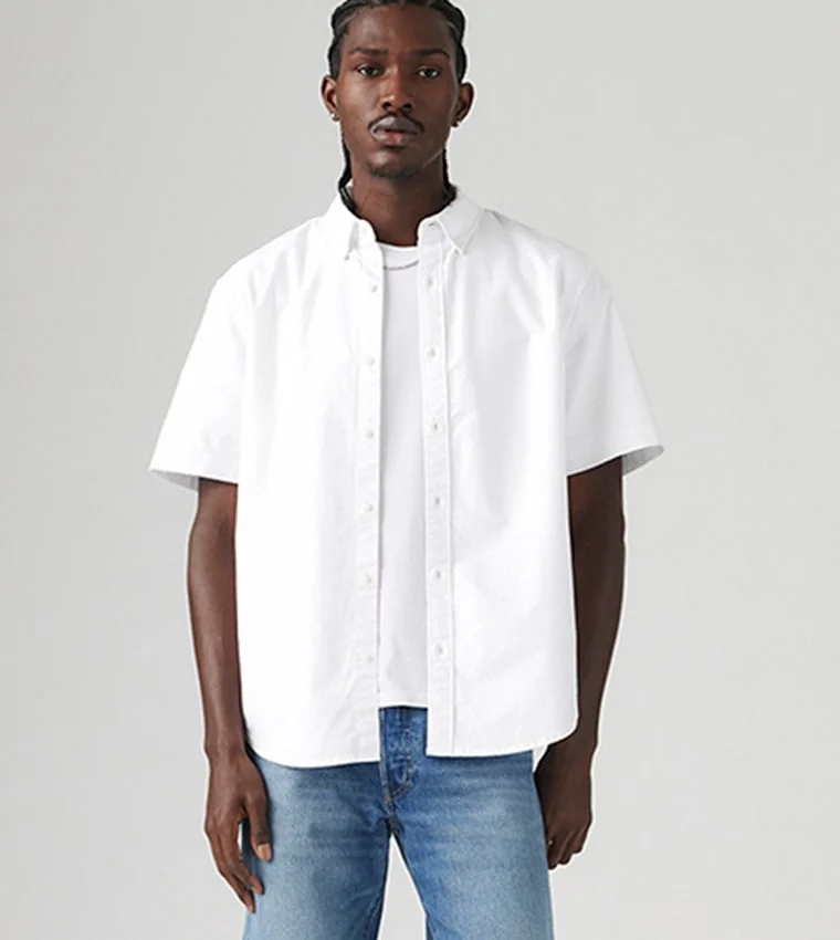 ليفايز قميص بأزرار بأكمام قصيرة أصلي