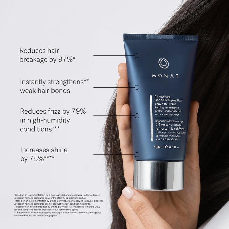 MONAT Damage Repair Bond-Fortifying Hair CrÃ¨me â€“ Leave-in CrÃ¨me Conditioner Refreshing Neroli and Orange Flower Fragrance â€“ Enhances Shine and Texture â€“ No Frizz in Humid Conditions - Image 3