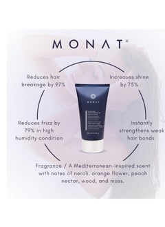 monat MONAT Damage Repair Bond-Fortifying Hair Crème – Leave-in Crème Conditioner Refreshing Neroli and Orange Flower Fragrance – Enhances Shine and Texture – No Frizz in Humid Conditions  - Image 5