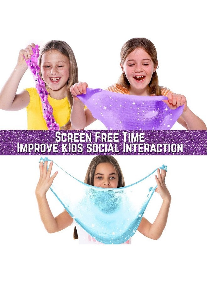 Egg Surprise Galaxy Slime Kit For Girls, 41 Pieces To Make Glow In The Dark Slime, Diy Slime With Glitter, Fun Slime Kits For Girls 10 12
