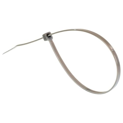 GTSE 12 Inch Silver/Gray Zip Ties, 100 Pack, 50lb Strength, UV Resistant Long Nylon Grey Cable Ties, Self-Locking 12" Tie Wraps - Image 3