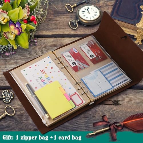 OMEYA Leather Journal Notebook, Refillable Writing Journal Diary Planner，Gifts For Women,Men, Girls, Sister, Friends (Blue, A5-9.3''×6.3'') - Image 5