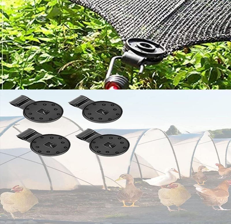 LYW Shade Cloth Heavy Duty Lock Grip Shade Cloth Clips Round Plastic Black Clips for Windproof Awnings Fence Nets Bird Nets Shade Clip Accessories for Vegetable Greenhouse Shade Nets 40 - Image 4