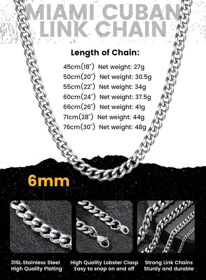 KeyStyle Mens Stainless Steel Cuban Chain, Stainless Steel Hip Hop Necklace For Women & Men - Image 4