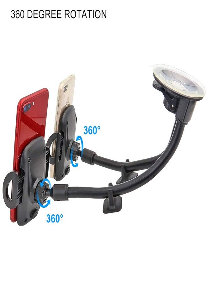 Kolasels Dual Phone Holder for Car, Phone Mount for Truck Windshield/Dashboard Compatible with iPhone 11/Xs/Xr/X/8 Plus/8/7/6, Samsung Note 10+/10/9/8/7, HTC, LG and More 3.5-6.5 inch Cell Phone - Image 5