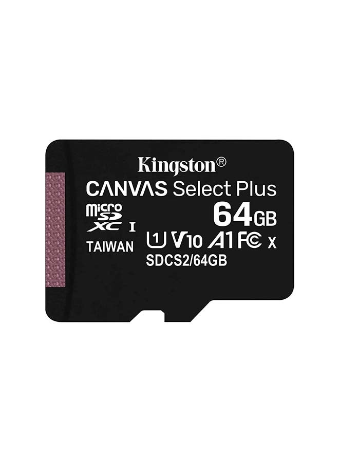 Kingston 64GB micSDXC Canvas Select Plus 100R A1 C10 Card + ADP - Image 2