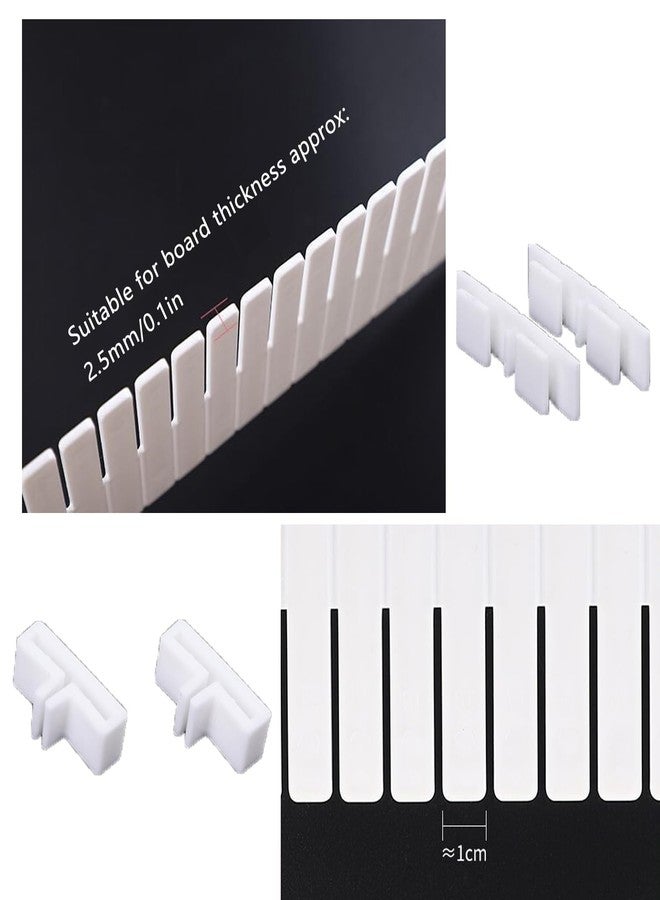 UtySty 22 Pack Drawer Divider Clips Holder Plastic Mount Fixing Buckle Corner Angle Cross Connector Ends for Drawer Organizer Partition Grid Plates Separators Rail Box Installation (4 Types) - Image 4