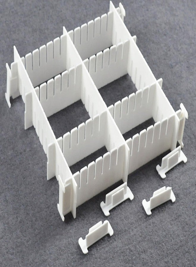 UtySty 22 Pack Drawer Divider Clips Holder Plastic Mount Fixing Buckle Corner Angle Cross Connector Ends for Drawer Organizer Partition Grid Plates Separators Rail Box Installation (4 Types) - Image 5