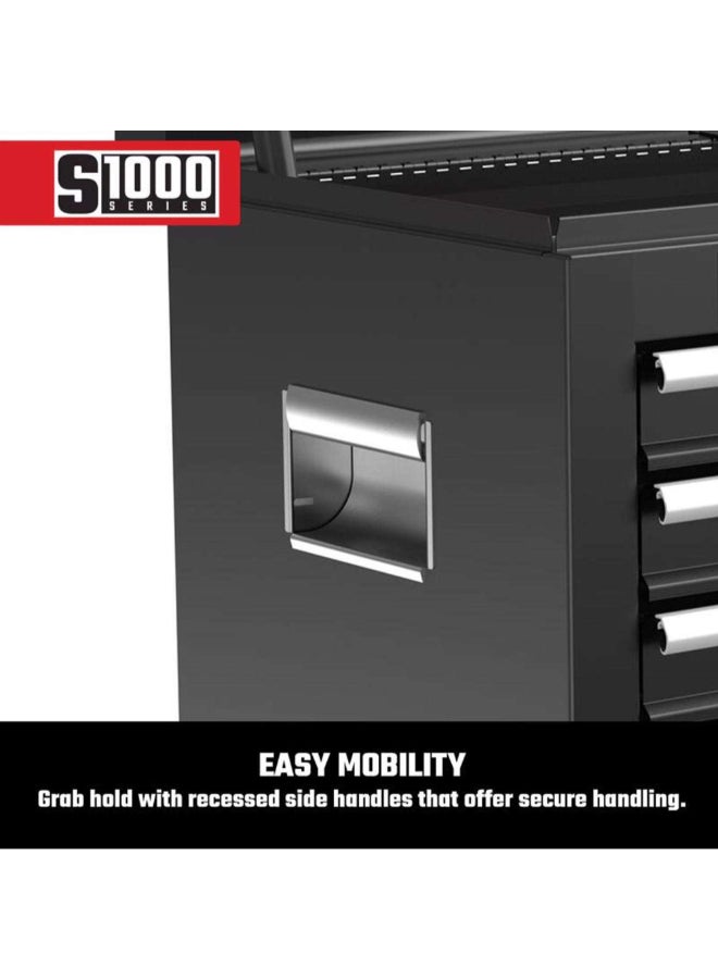كرافتس مان سلسلة S1000 خزانة أدوات فولاذية 5 جوارير أسود 19.4 × 14.2 × 28.3 انش CMST22656BK - Image 5
