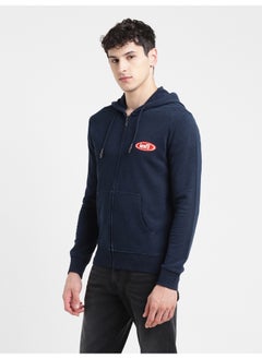 Levi's سويت شيرت رجالي بغطاء رأس باللون الأزرق  - Image 4